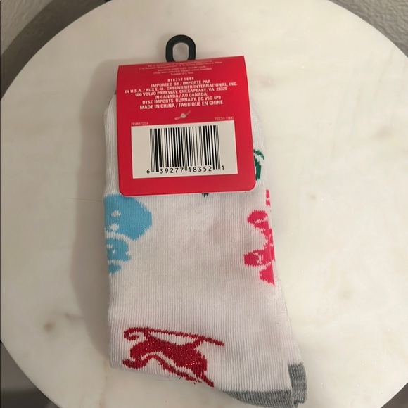Festive White Socks - Picture 2 of 2